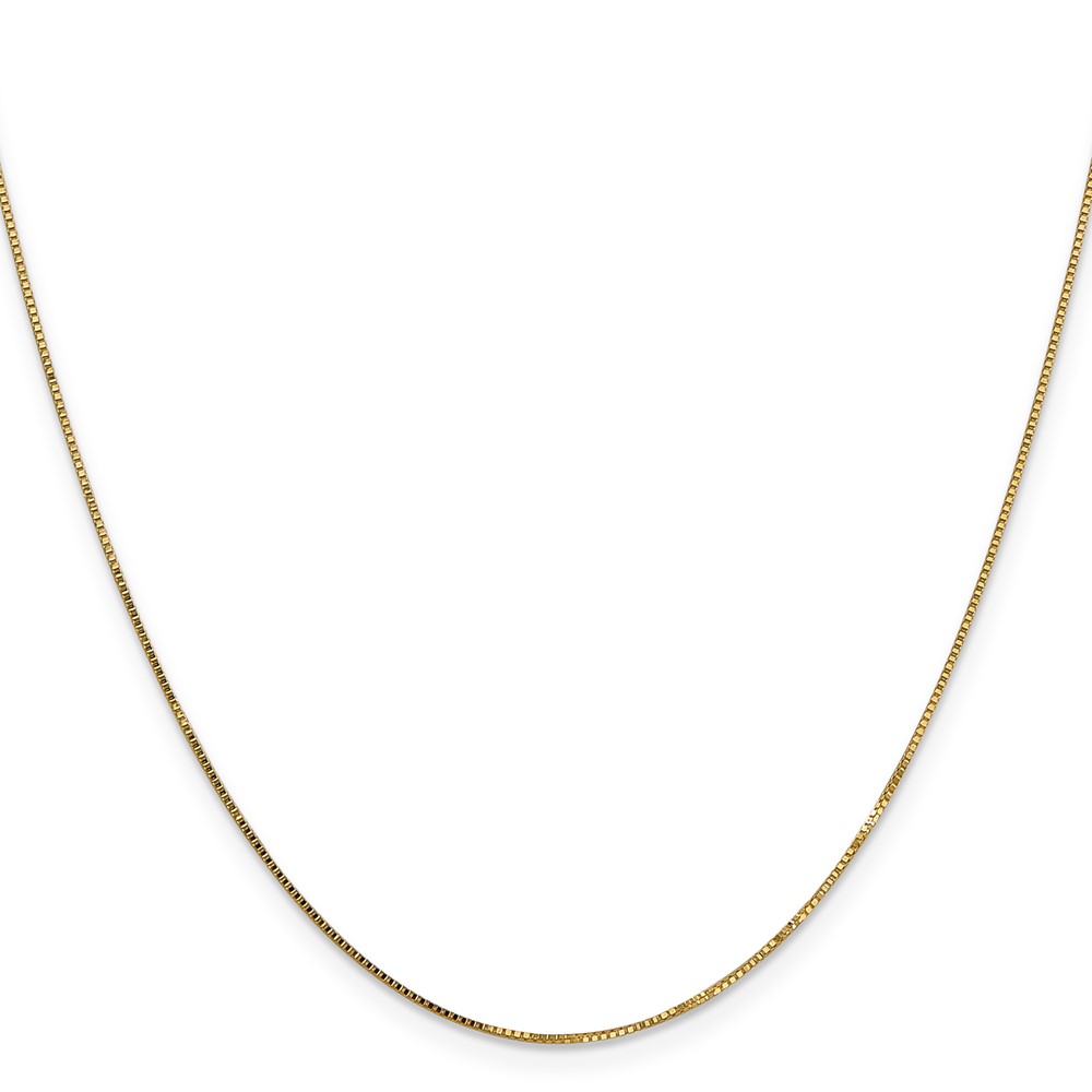 14K 20 inch .7mm Box with Spring Ring Clasp Chain (PEN2-20)