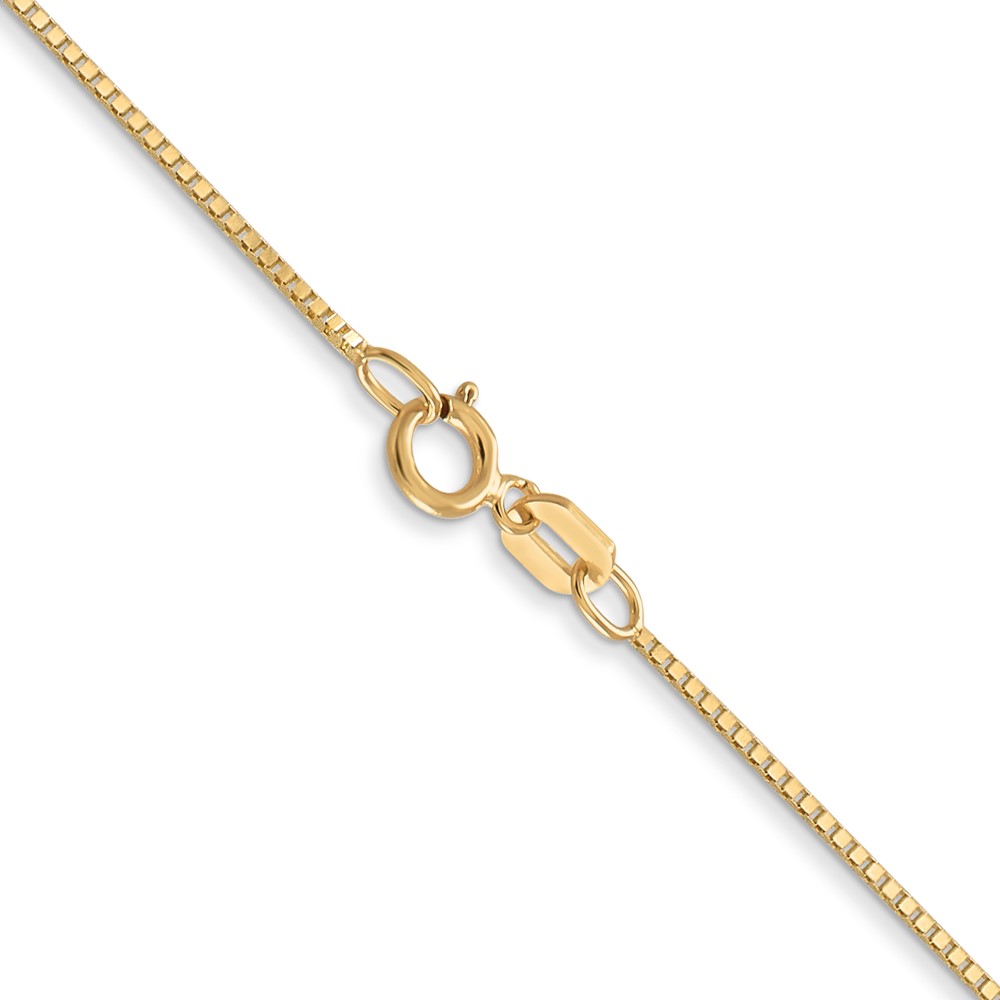 14K 20 inch .7mm Box with Spring Ring Clasp Chain (PEN2-20)