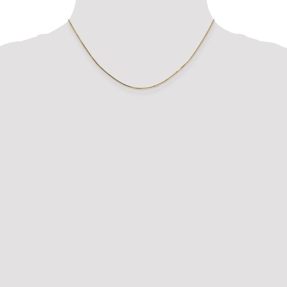 14K 16 inch .7mm Box with Spring Ring Clasp Chain (PEN2-16)