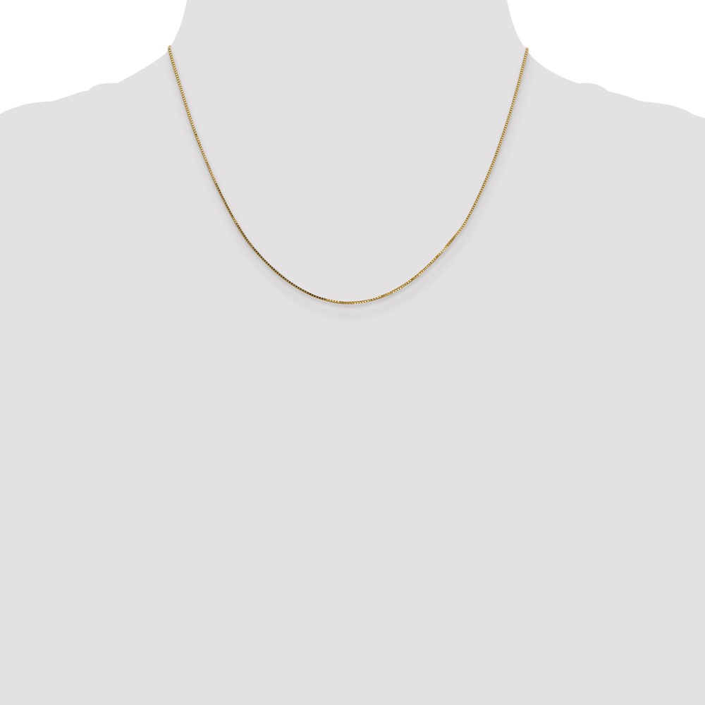 14K 18 inch .7mm Box with Spring Ring Clasp Chain (PEN2-18)