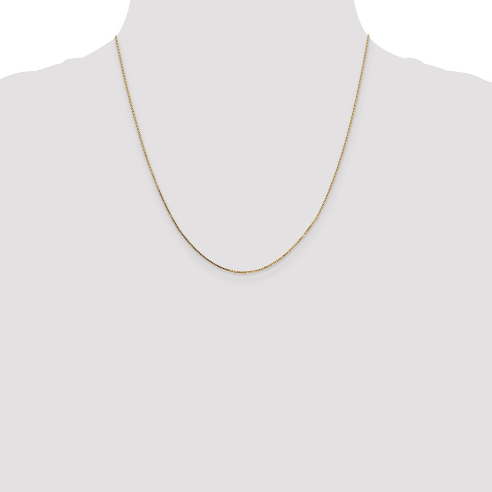 14K 20 inch .7mm Box with Spring Ring Clasp Chain (PEN2-20)