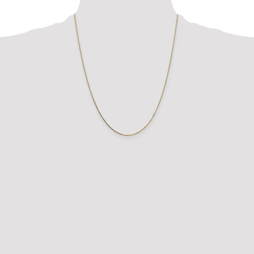 14K 22 inch .7mm Box with Spring Ring Clasp Chain (PEN2-22)