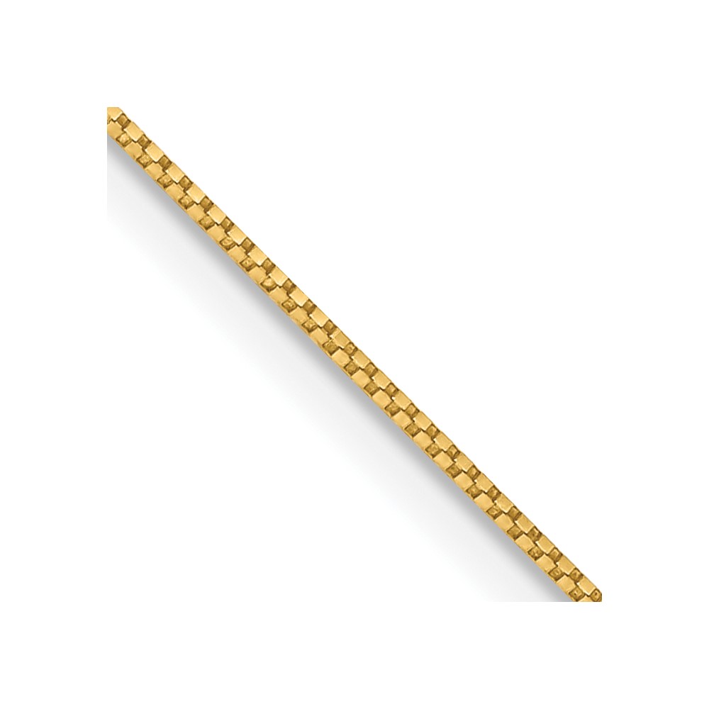 14K 20 inch .7mm Box with Spring Ring Clasp Chain (PEN2-20)