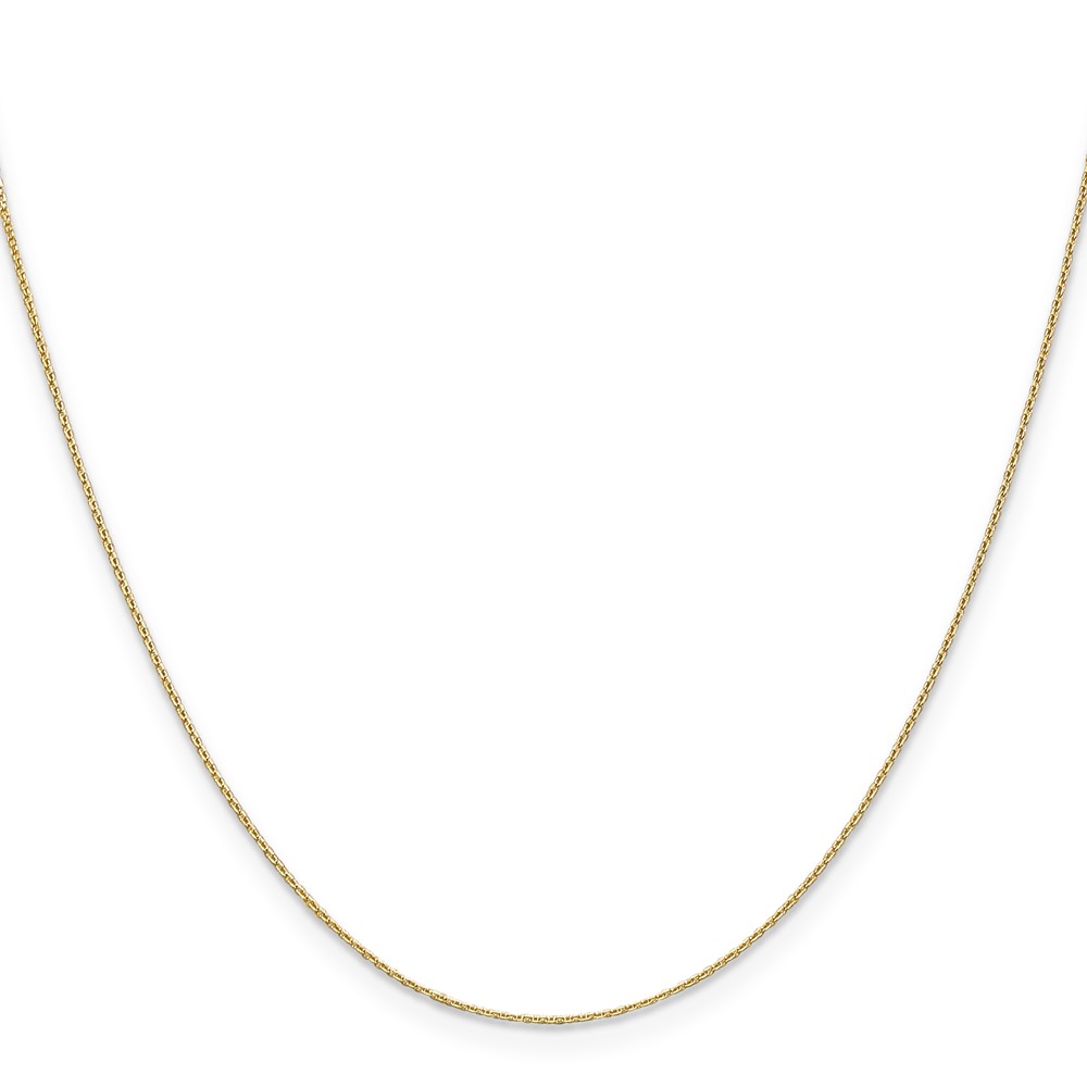 14K 20 inch .65mm Diamond-cut Round Open Link Cable with Lobster Clasp Chain (PEN201-20)