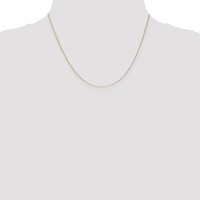14K.65mm Yellow Gold Diamond-cut Round Open Link Cable Chain with Lobster Clasp, 18" view 4