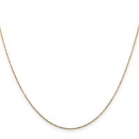 14K.8mm Yellow Gold Diamond-cut Round Open Link Cable Chain with Lobster Clasp, 16" view 2