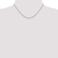 14K 1.8mm Yellow Gold Diamond-cut Round Open Link Cable Chain with Lobster Clasp, 16" view 4