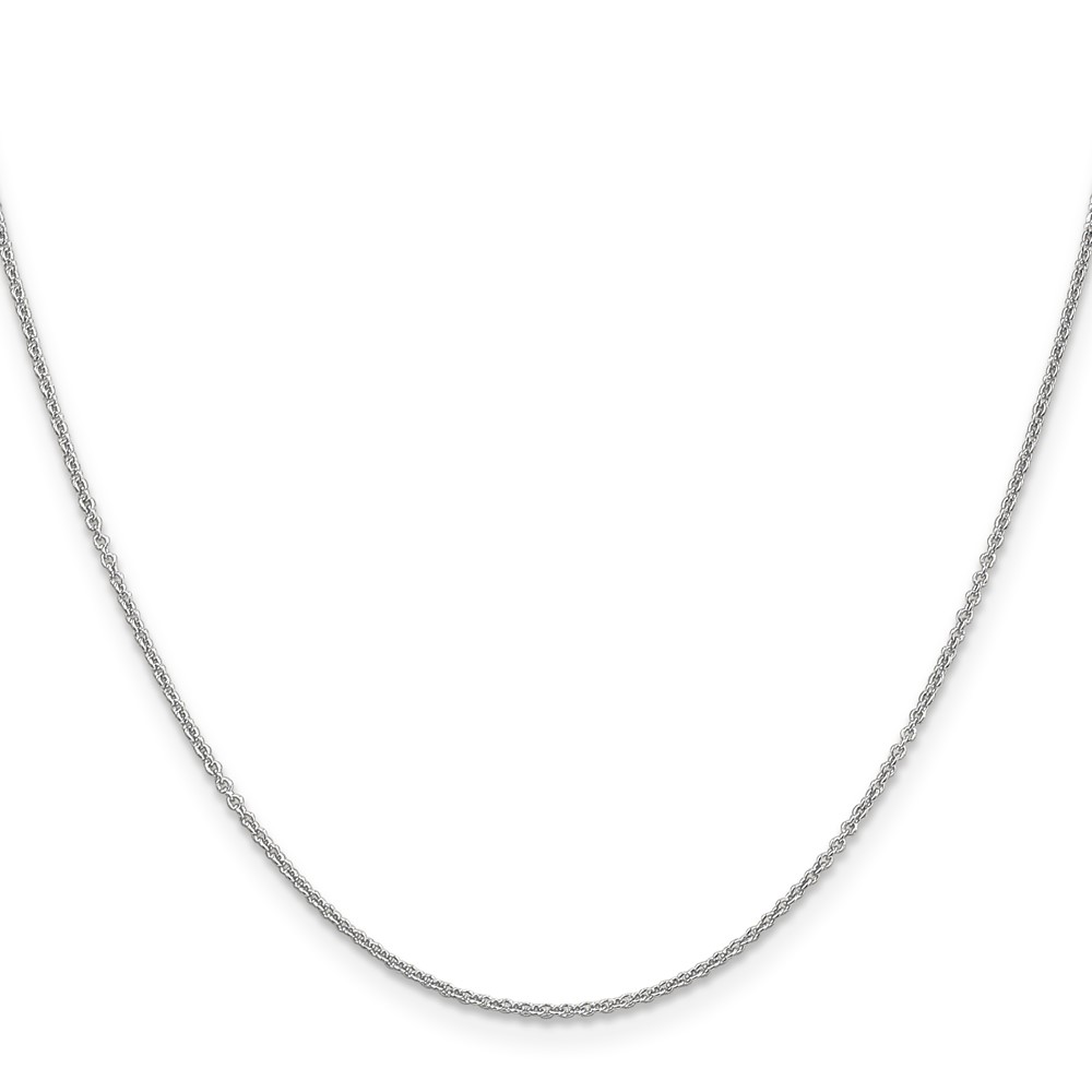 14K White Gold 18 inch 1.2mm Cable with Lobster Clasp Chain (PEN207-18)