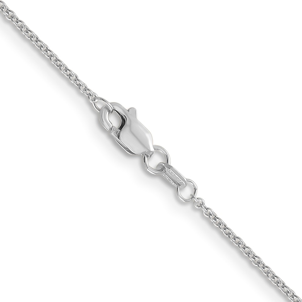 14K White Gold 18 inch 1.2mm Cable with Lobster Clasp Chain (PEN207-18)