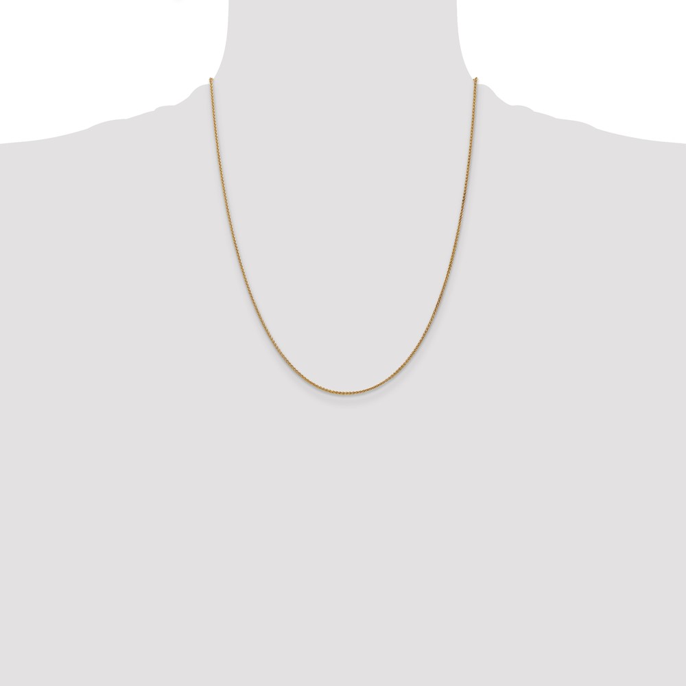 14K 22 inch 1.25mm Spiga with Lobster Clasp Chain (PEN21-22)