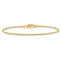 14K 1.25mm Yellow Gold Spiga Bracelet with Lobster Clasp, 6" view 3