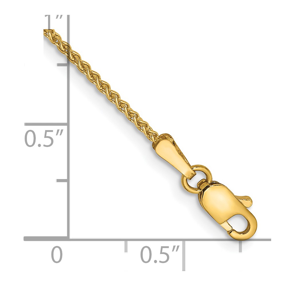 14K 7 inch 1.25mm Spiga with Lobster Clasp Bracelet (PEN21-7)