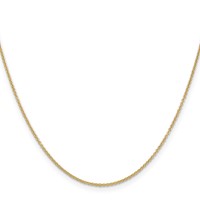 14K 1.2mm Yellow Gold Cable Chain with Lobster Clasp, 16" view 2