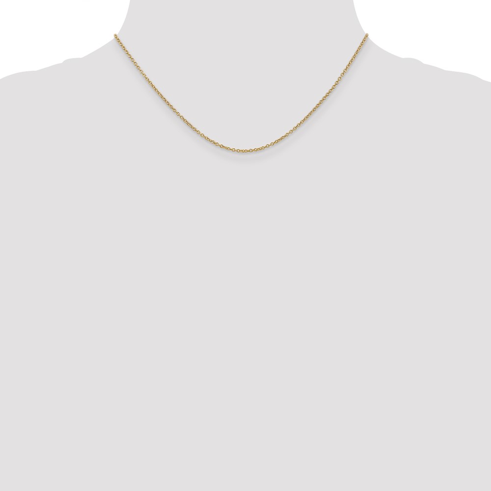 14K 16 inch 1.4mm Round Open Wide Link Cable with Lobster Clasp Chain (PEN214-16)