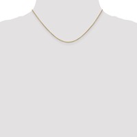 14K 1.4mm Yellow Gold Round Open Wide Link Cable Chain with Lobster Clasp - 16in view 4
