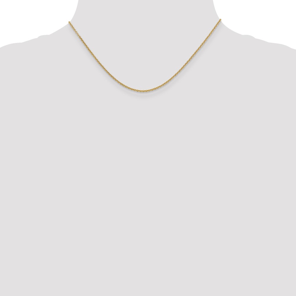 14K 16 inch 1.6mm Round Open Link Cable with Lobster Clasp Chain (PEN215-16)