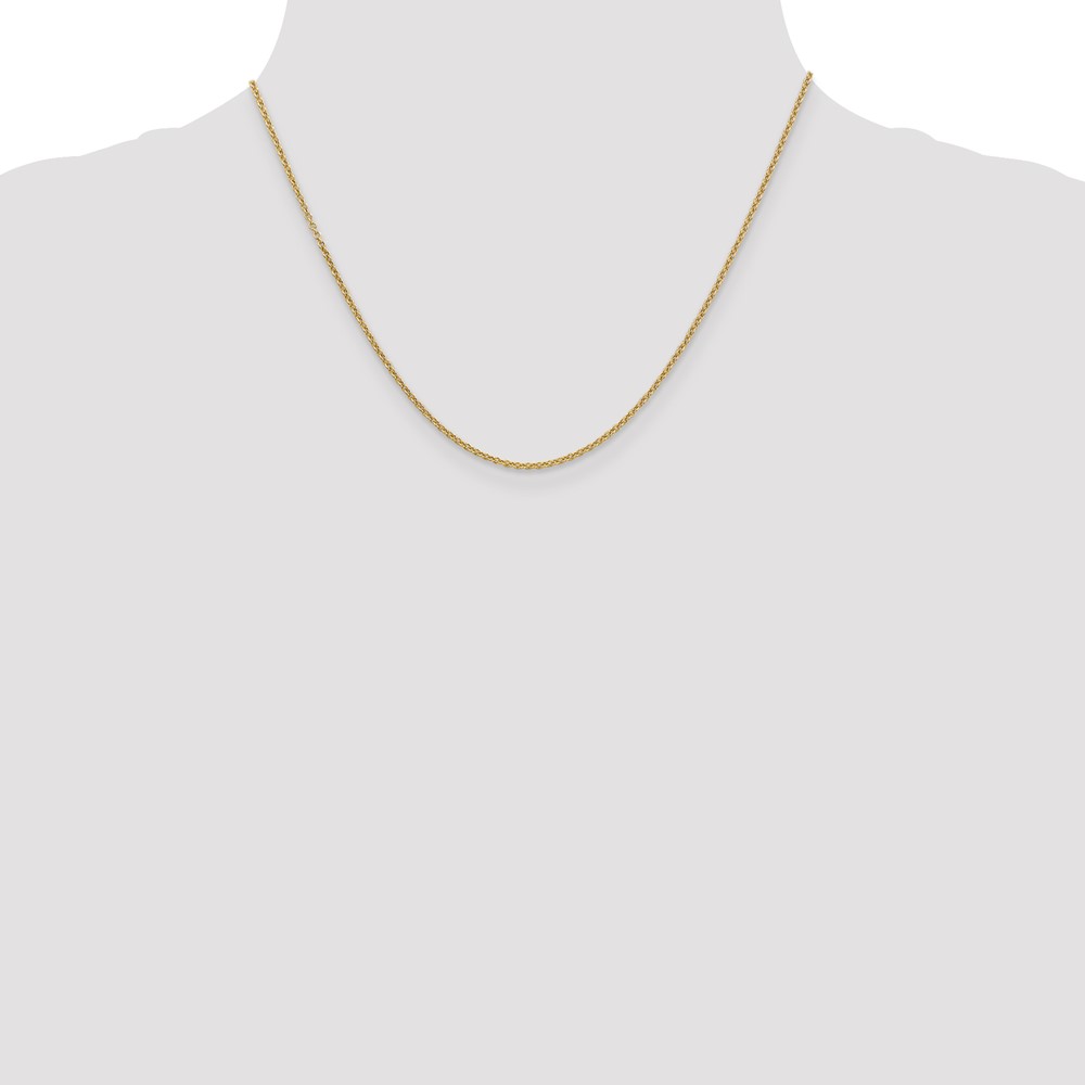 14K 18 inch 1.6mm Round Open Link Cable with Lobster Clasp Chain (PEN215-18)