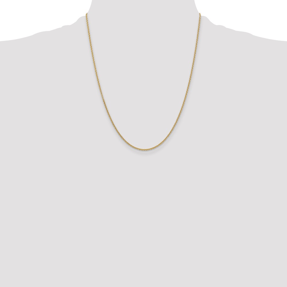 14K 22 inch 1.6mm Round Open Link Cable with Lobster Clasp Chain (PEN215-22)