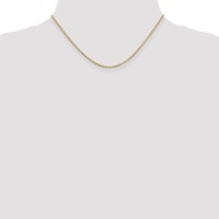 14K 2mm Yellow Gold Round Open Link Cable Chain with Lobster Clasp, 16" view 4