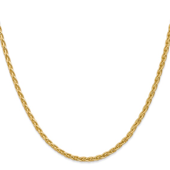14k 4mm Parisian Wheat with Lobster Clasp Chain (per inch)