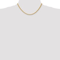 14K 3mm Yellow Gold Parisian Wheat Chain with Lobster Clasp, 16" view 4