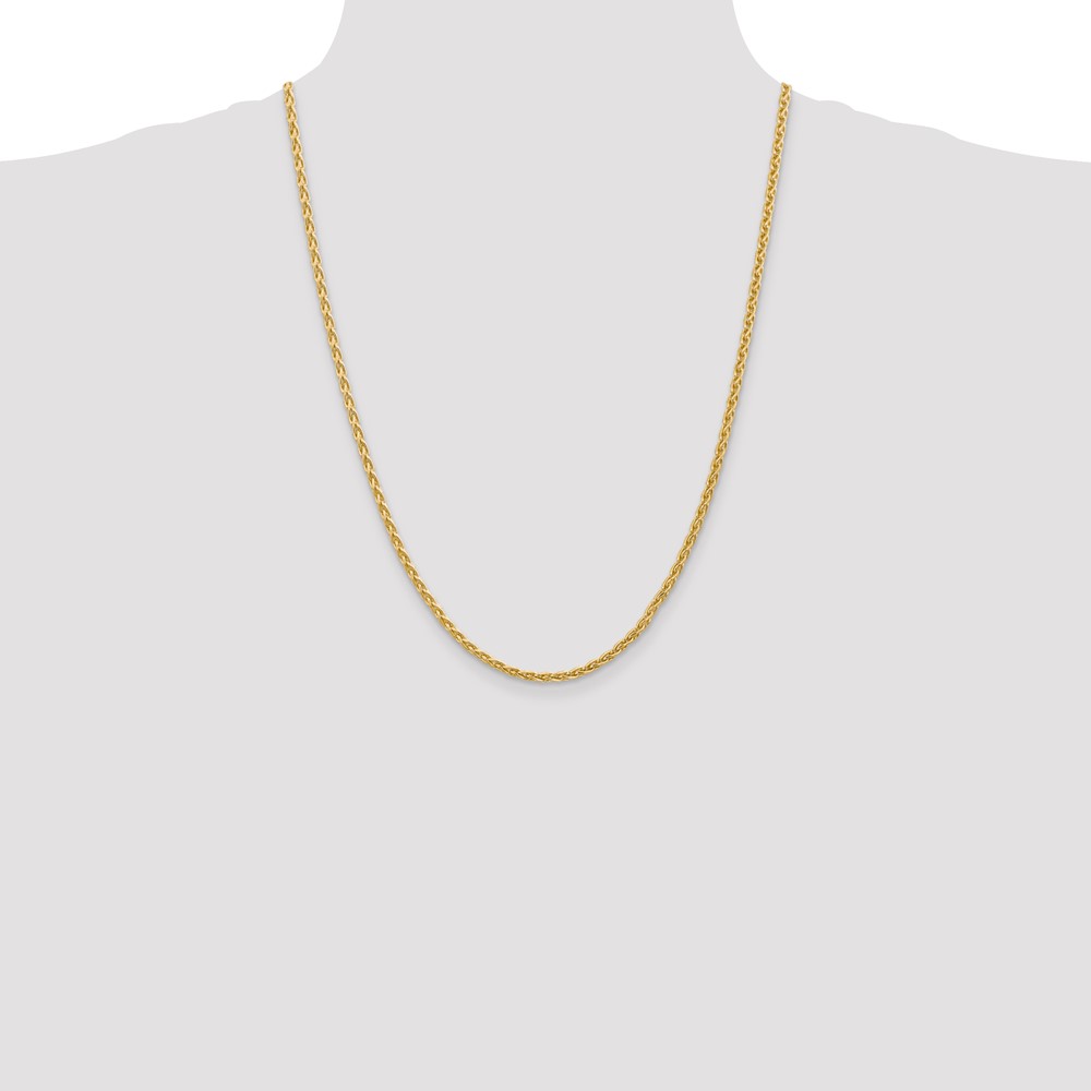 14k 24 inch 3mm Parisian Wheat with Lobster Clasp Chain (PEN22-24)