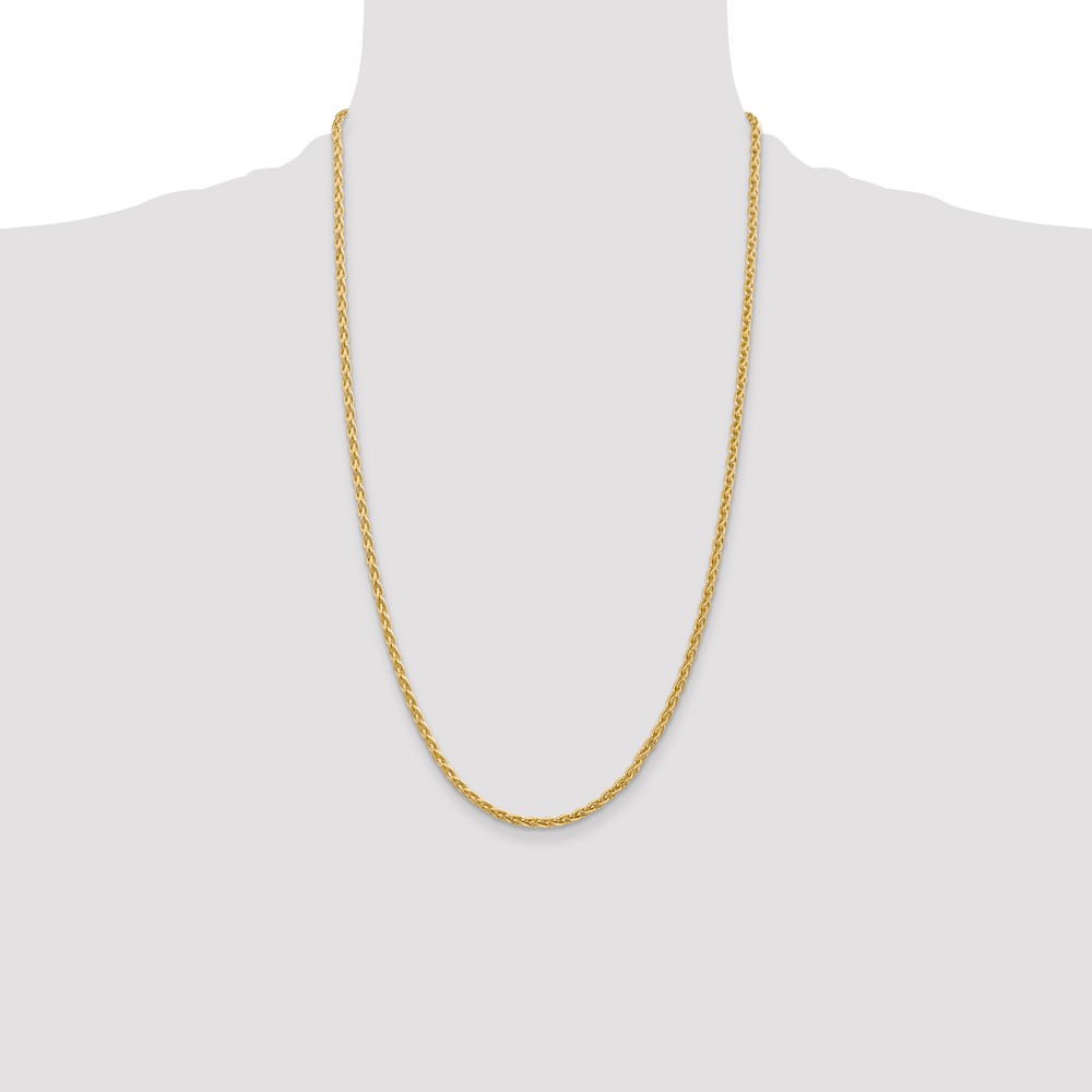 14k 26 inch 3mm Parisian Wheat with Lobster Clasp Chain (PEN22-26)