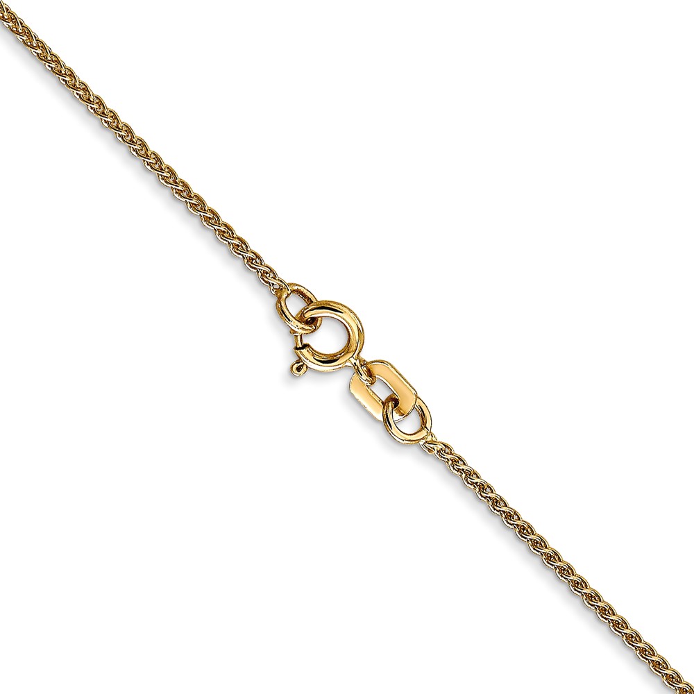 14K 22 inch 1.05mm Spiga with Spring Ring Clasp Chain (PEN259-22)