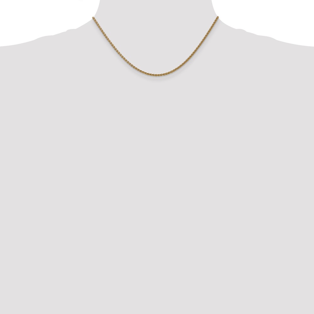 14K 16 inch 1.05mm Spiga with Spring Ring Clasp Chain (PEN259-16)