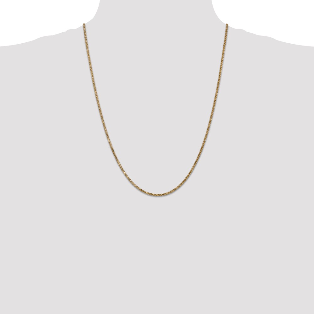 14K 24 inch 1.05mm Spiga with Spring Ring Clasp Chain (PEN259-24)