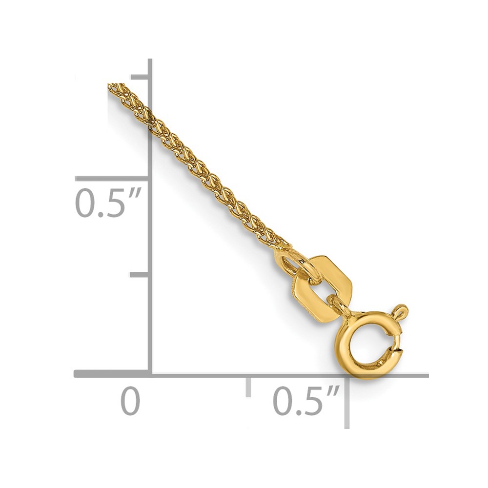 14K 7 inch 1.05mm Spiga with Spring Ring Clasp Bracelet (PEN259-7)