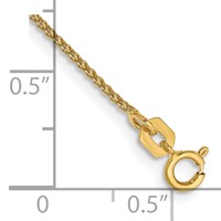 14K 1.05mm Yellow Gold Spiga Bracelet with Spring Ring Clasp - 7in view 2