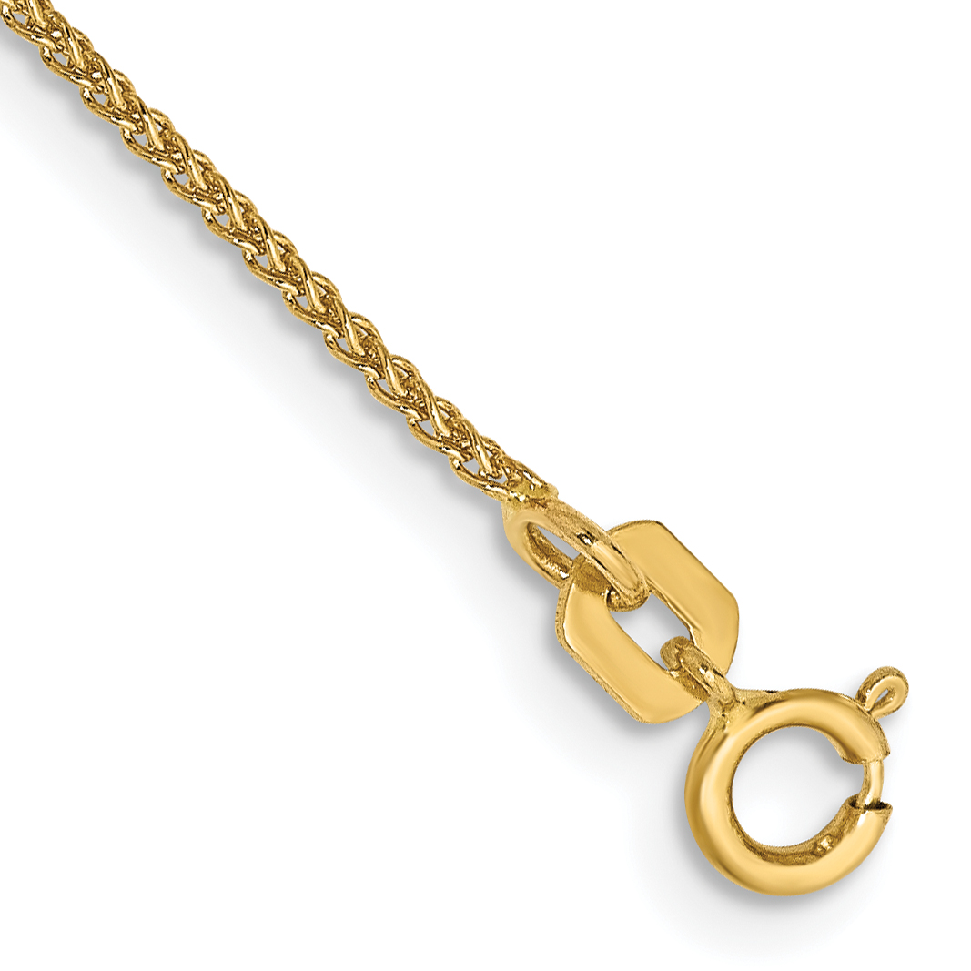 14K 7 inch 1.05mm Spiga with Spring Ring Clasp Bracelet (PEN259-7)