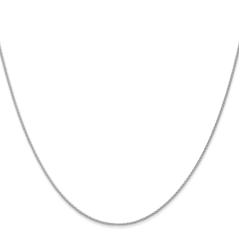 14K White Gold 30 inch 1mm Parisian Wheat with Lobster Clasp Chain (PEN260-30)