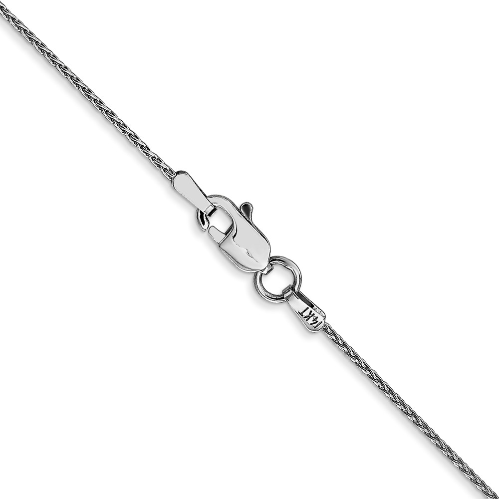 14K White Gold 30 inch 1mm Parisian Wheat with Lobster Clasp Chain (PEN260-30)