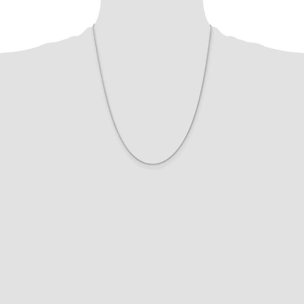 14K White Gold 22 inch 1mm Parisian Wheat with Lobster Clasp Chain (PEN260-22)