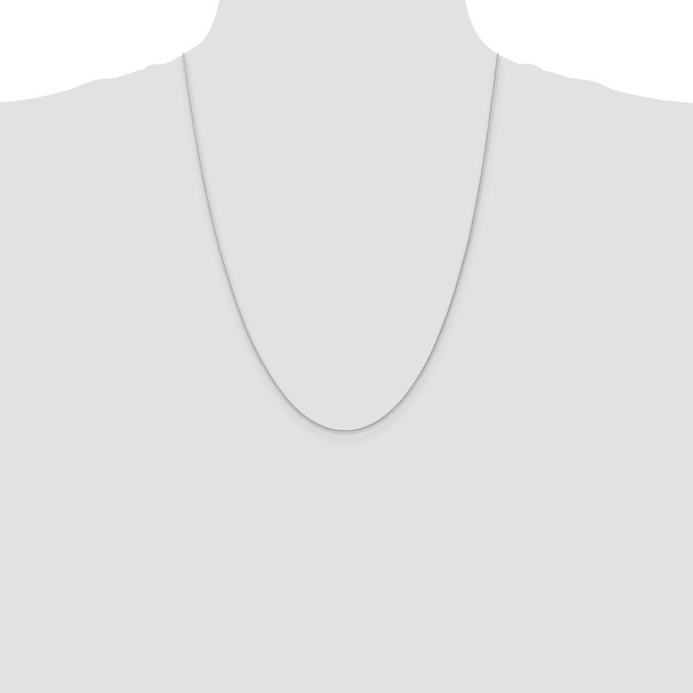 14K White Gold 24 inch 1mm Parisian Wheat with Lobster Clasp Chain (PEN260-24)