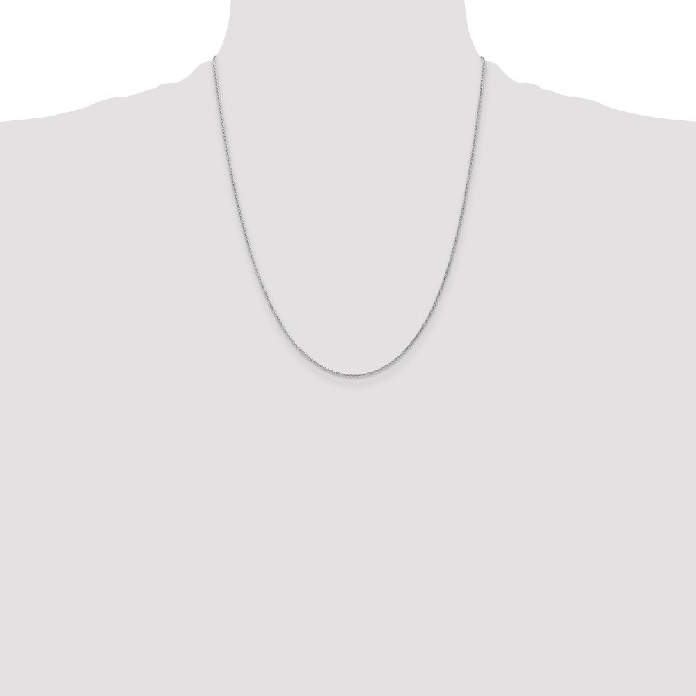 14K White Gold 22 inch 1.2mm Parisian Wheat with Lobster Clasp Chain (PEN261-22)