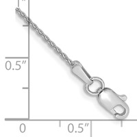 14K White Gold 1.2mm Parisian Wheat Bracelet with Lobster Clasp, 7" view 2
