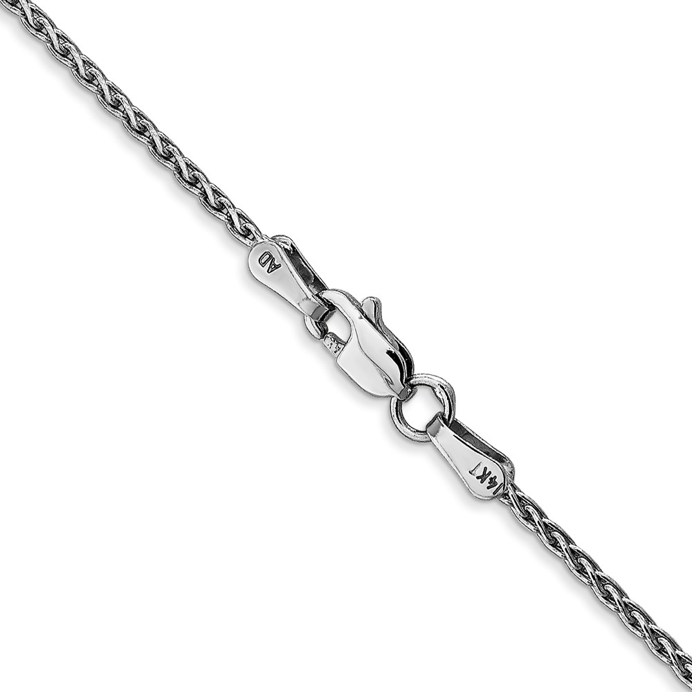 Collar cadena trigo parisino 16" oro blanco 14K 1,5 mm - Imagen 4 de 5