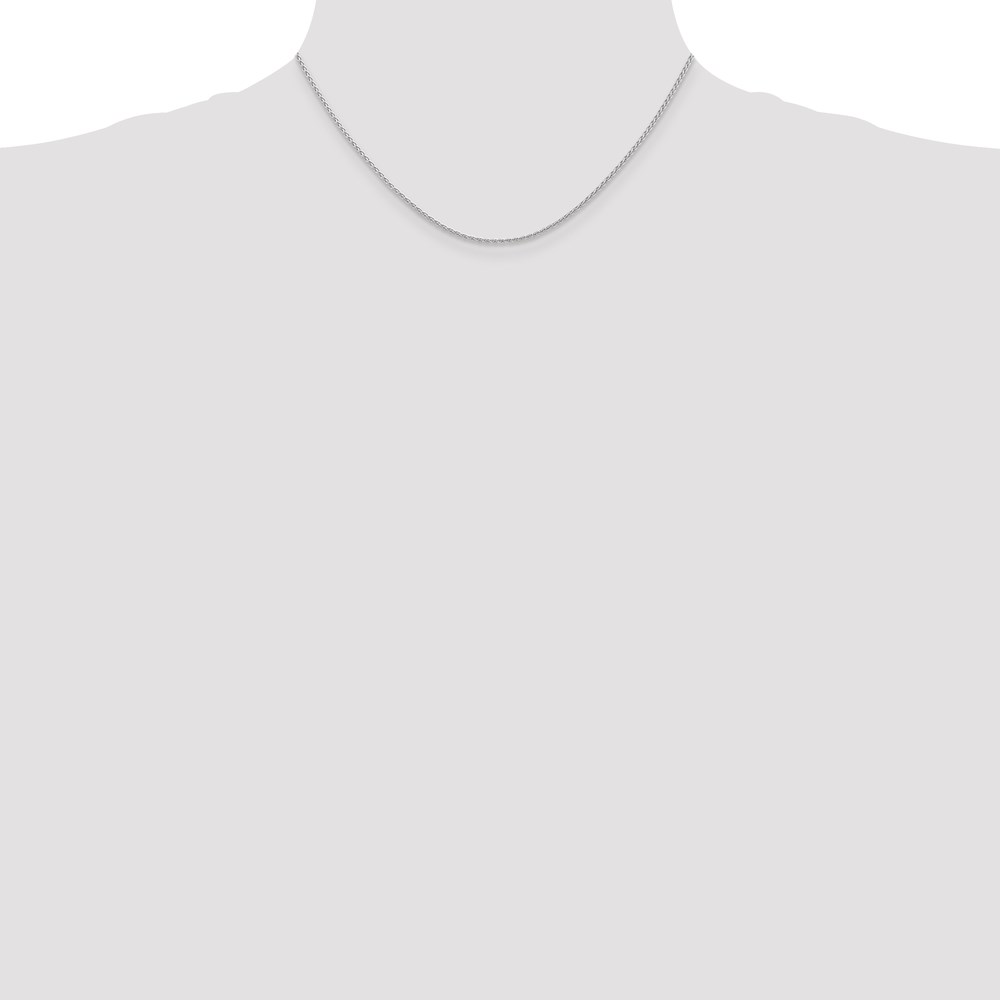 Collar cadena trigo parisino 16" oro blanco 14K 1,5 mm - Imagen 2 de 5