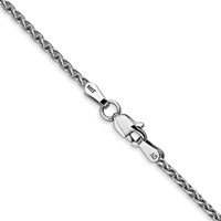 14K White Gold 16 Inch 1.75mm Parisian Wheat with Lobster Clasp Chain view 3