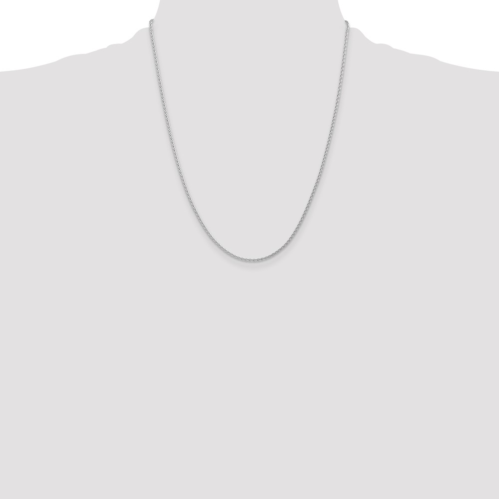 14K White Gold 22 inch 1.75mm Parisian Wheat with Lobster Clasp Chain (PEN263-22)
