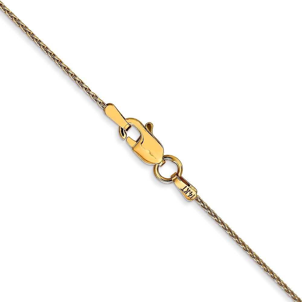 14k 18 inch 1mm Parisian Wheat with Lobster Clasp Chain (PEN264-18)