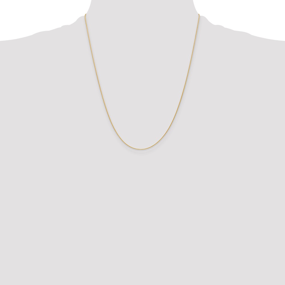 14k 22 inch 1mm Parisian Wheat with Lobster Clasp Chain (PEN264-22)