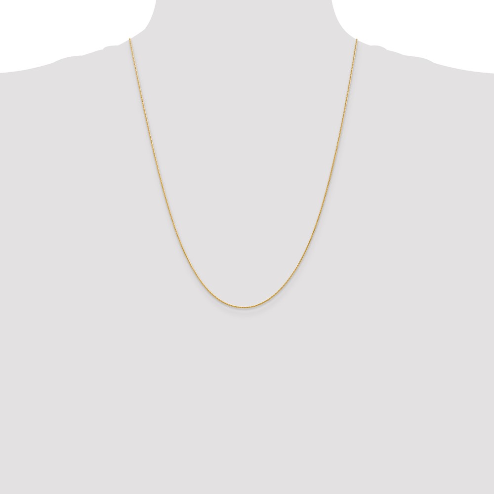 14k 24 inch 1mm Parisian Wheat with Lobster Clasp Chain (PEN264-24)