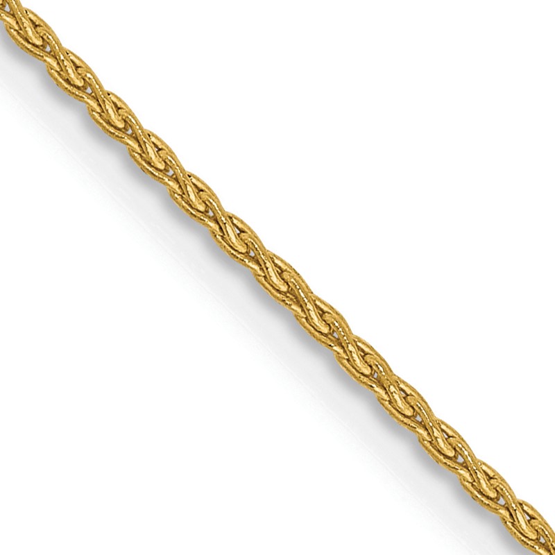 14k 14 inch 1.2mm Parisian Wheat with Lobster Clasp Chain