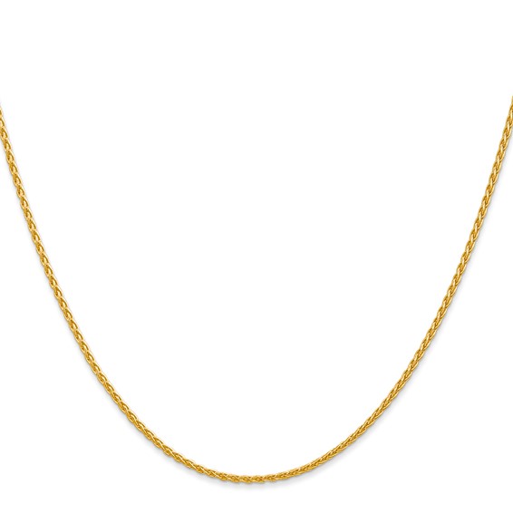 14k 1.5mm Parisian Wheat with Lobster Clasp Chain (per inch)