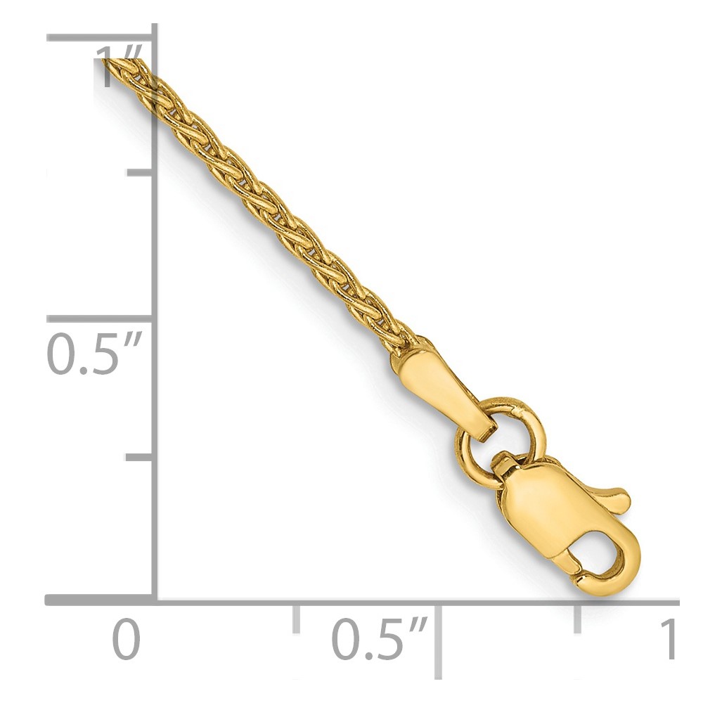 14k 6 inch 1.5mm Parisian Wheat with Lobster Clasp Chain (PEN266-6)