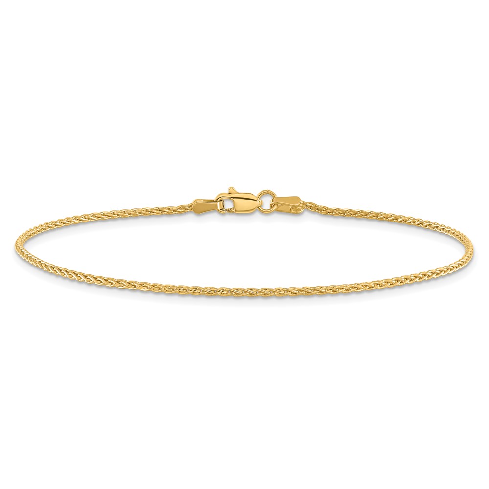 14k 9 inch 1.5mm Parisian Wheat with Lobster Clasp Anklet (PEN266-9)
